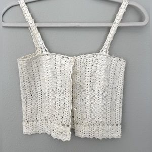 Vintage Crochet Cropped Tank
